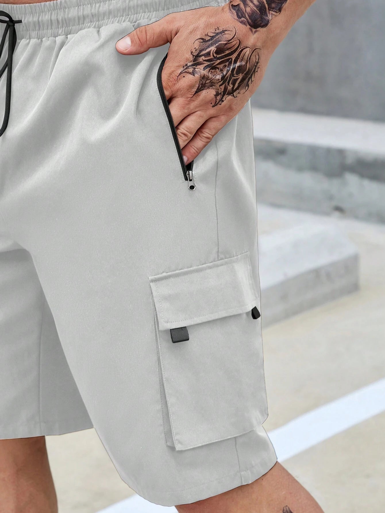 Casual Athletic Cargo Shorts-Vacay Outfit