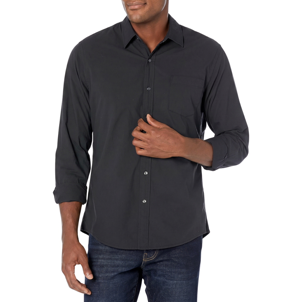 Long Sleeve Casual Poplin Shirt
