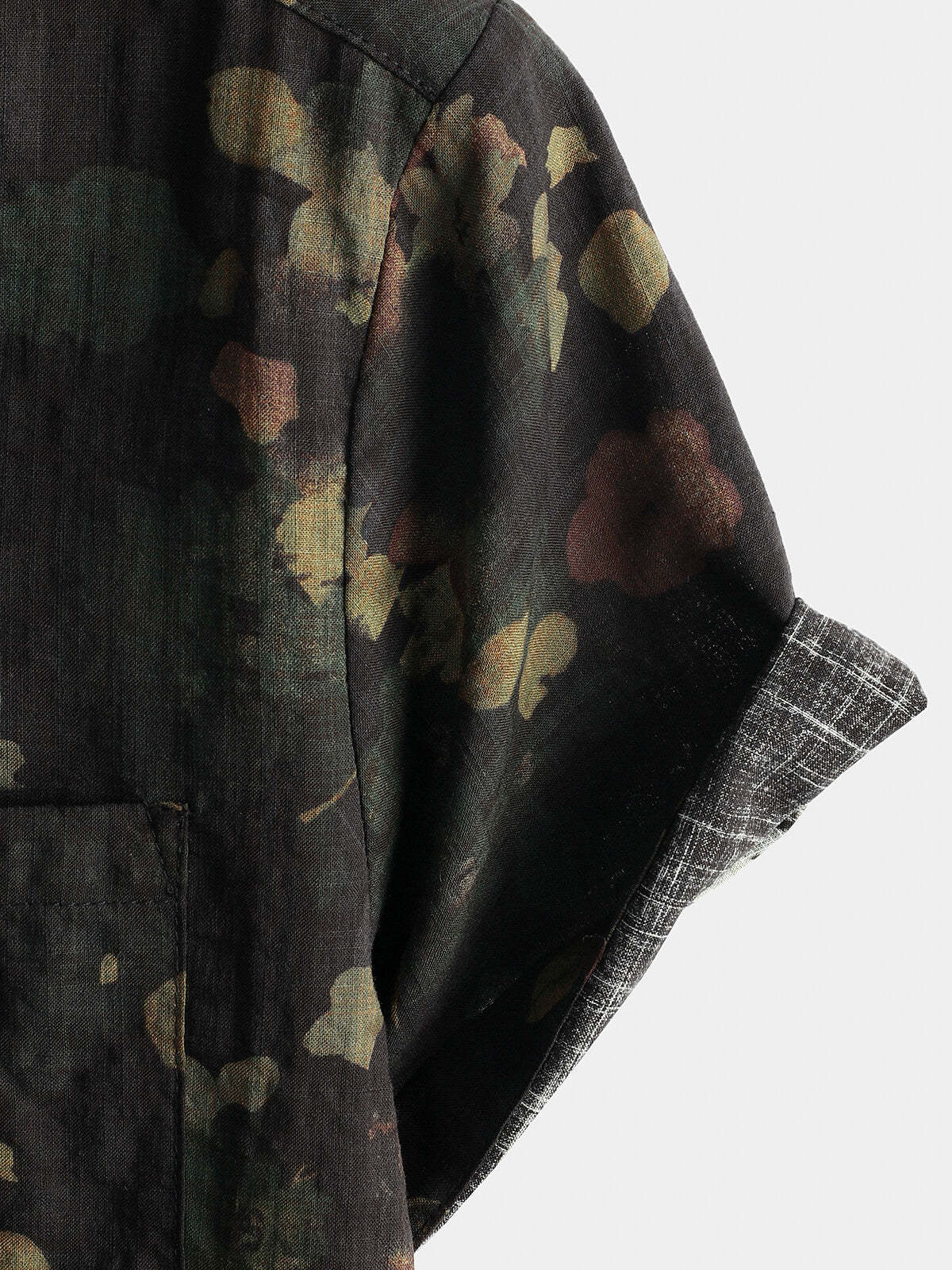 Men Floral Vintage Cotton Shirt-Vacay Outfit