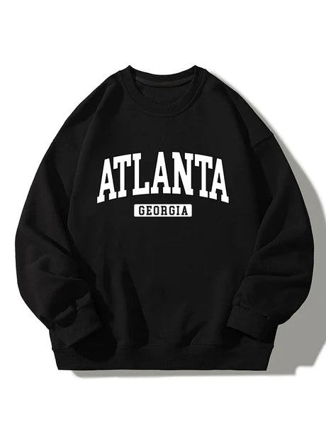 Atlanta Print Sweatshirt-Vacay Outfit