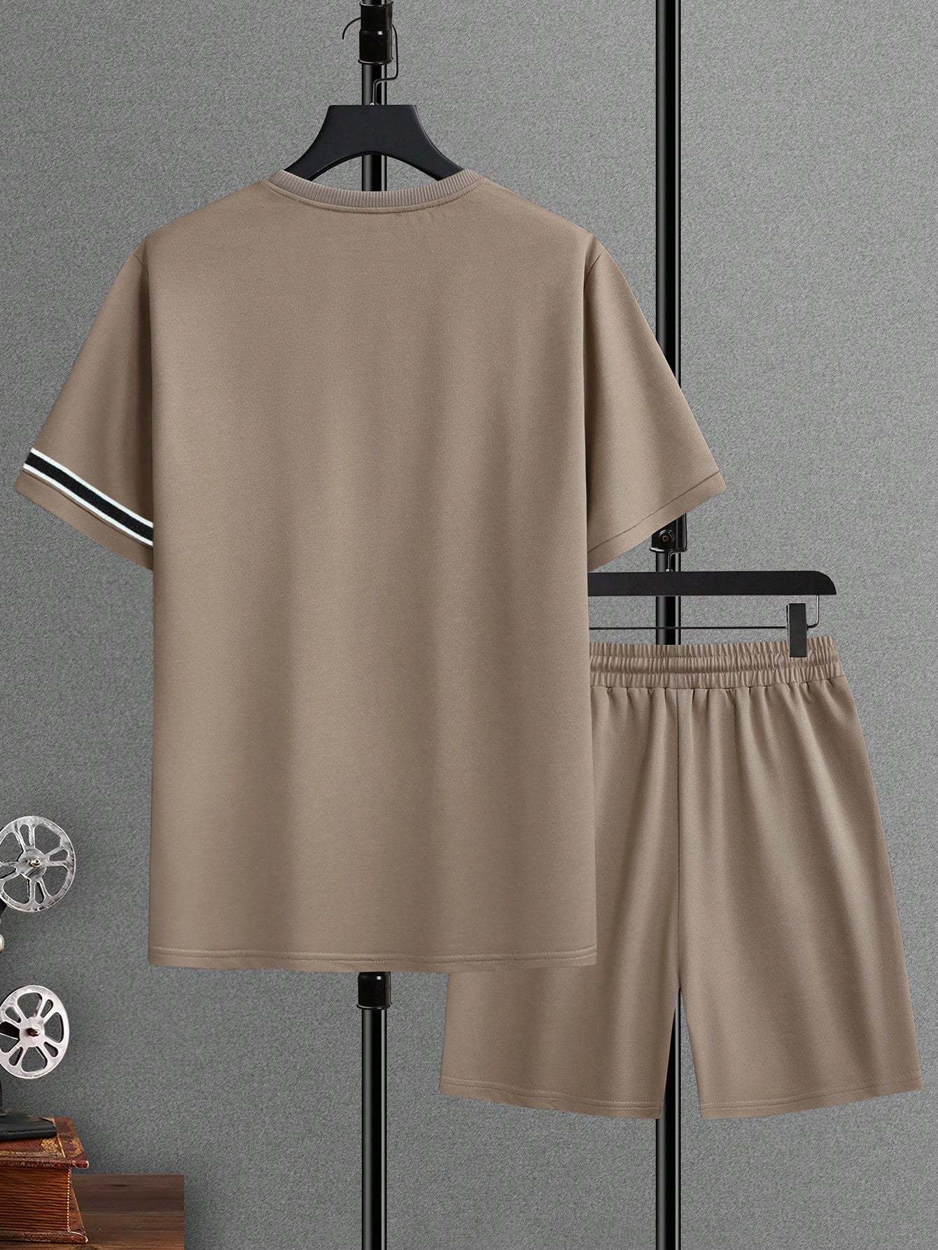 Midnight Athletic T Shirt And Shorts Set-Vacay Outfit
