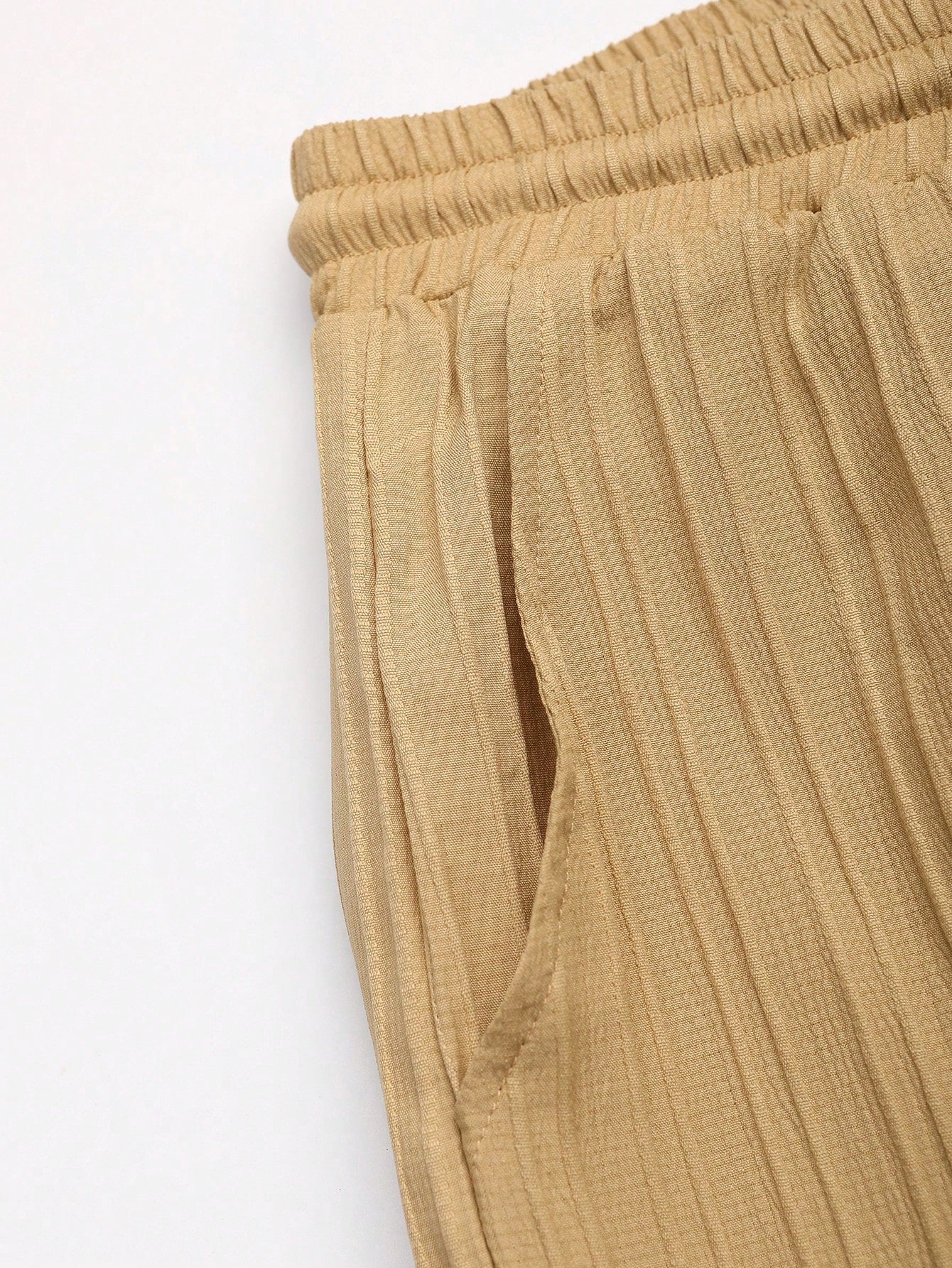 Solid Colored Button Up Shirt And Pants Without Tee-Vacay Outfit