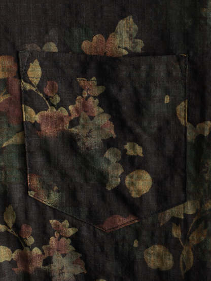 Men Floral Vintage Cotton Shirt-Vacay Outfit