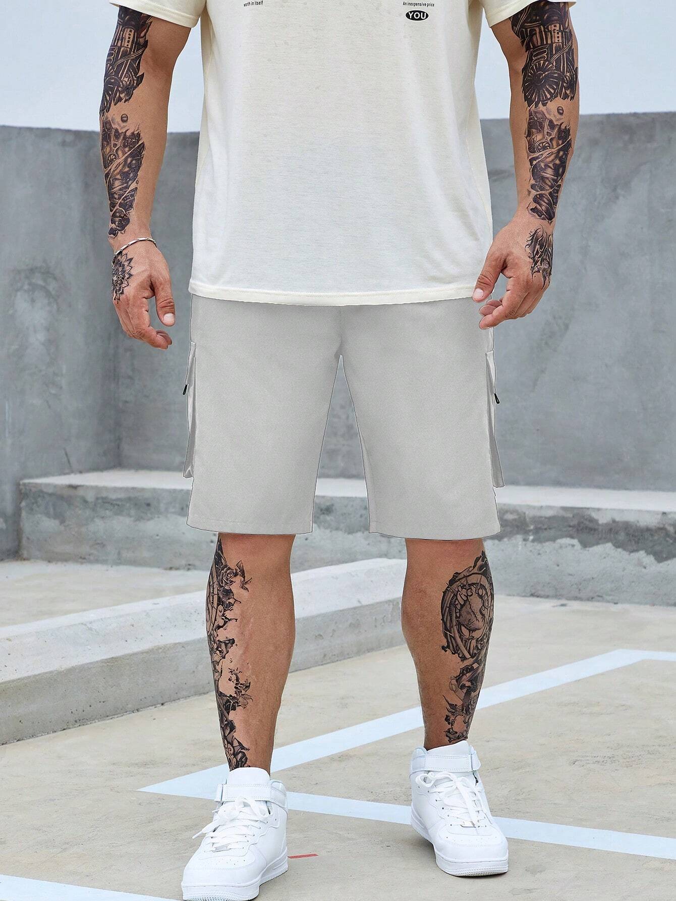 Casual Athletic Cargo Shorts-Vacay Outfit