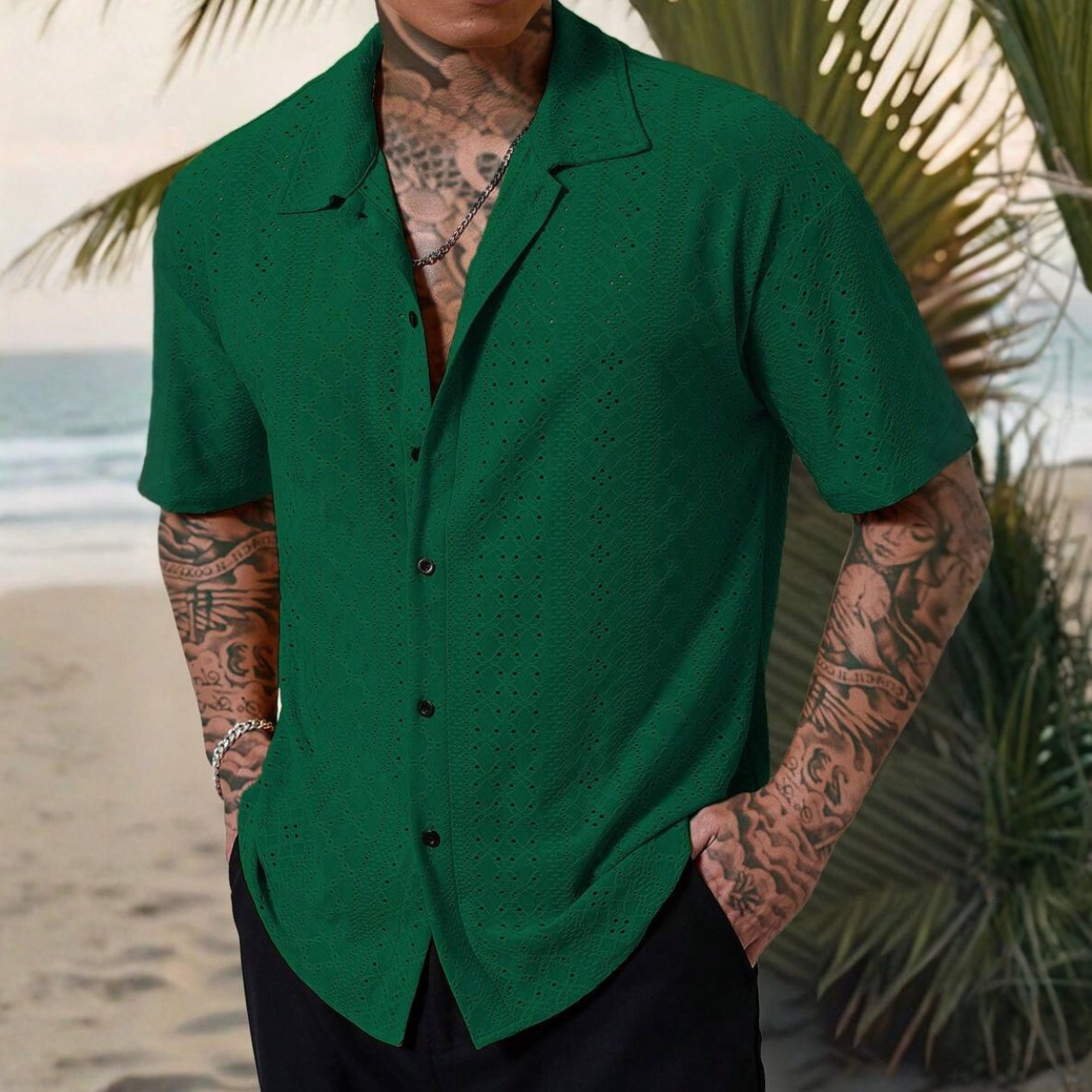 Casual Knit Shirt With Comfortable Fit For Men
