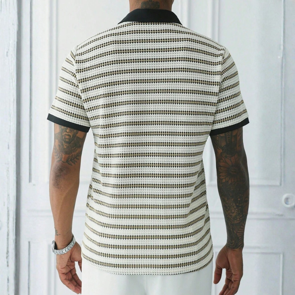 Casual Short Loose Sleeve Textured Sleeve Shirt For Men
