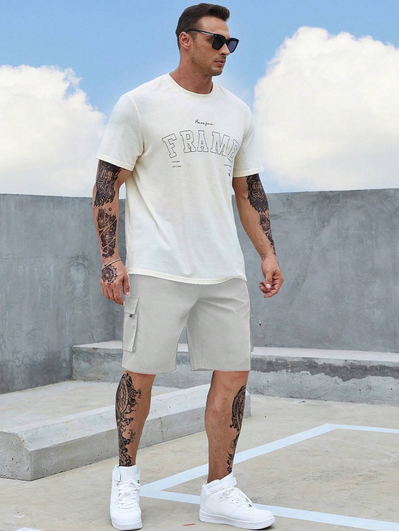 Casual Athletic Cargo Shorts-Vacay Outfit