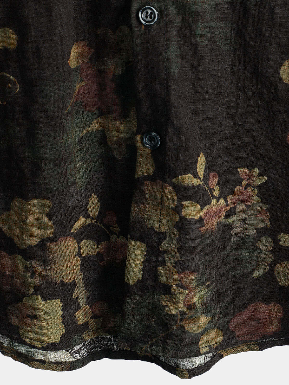 Men Floral Vintage Cotton Shirt-Vacay Outfit