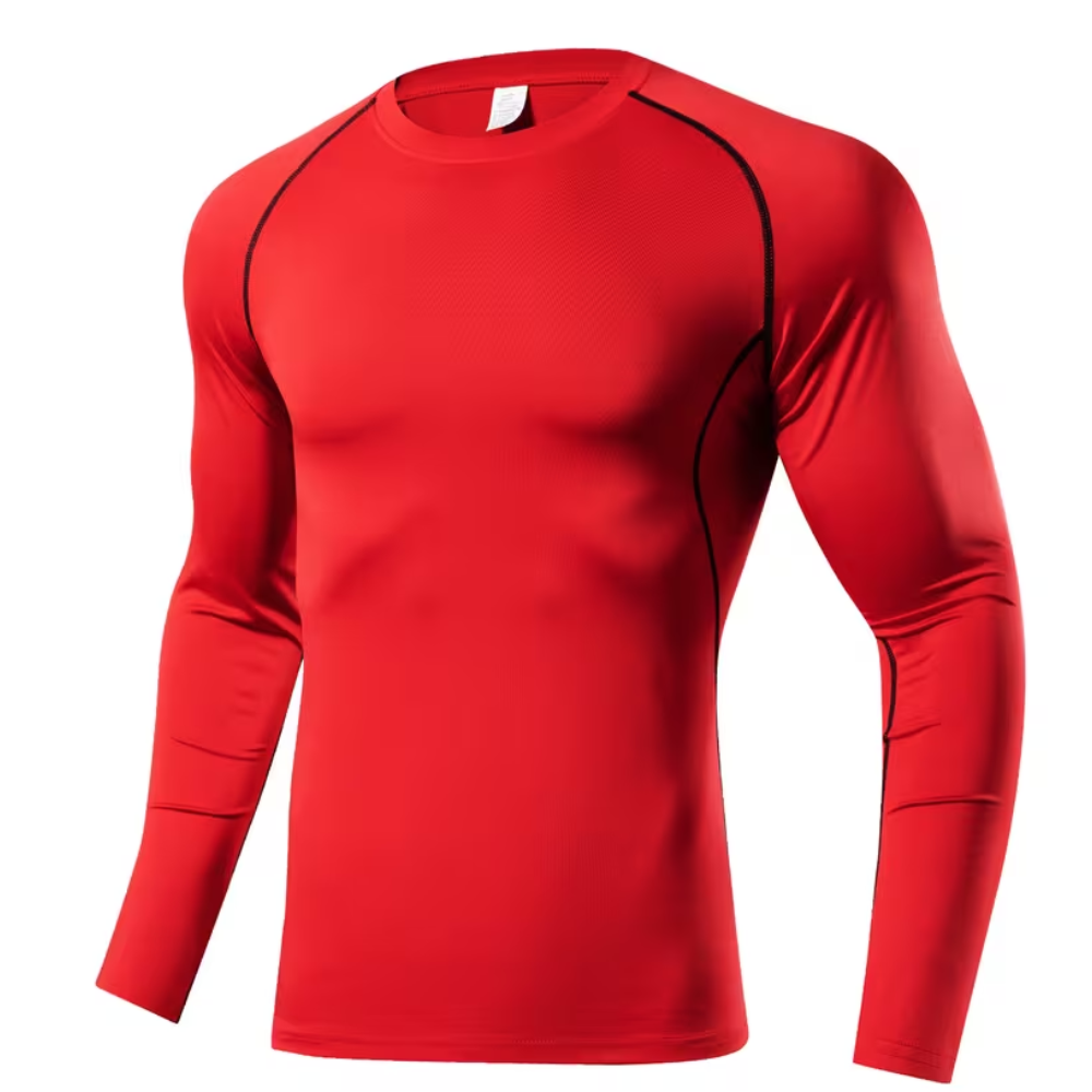 Long Sleeve Compression Workout Base Layer Shirt For Sports Men