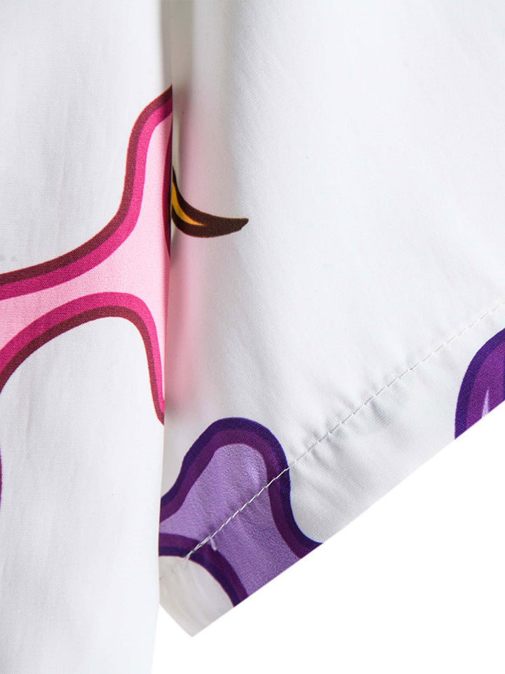 Abstract Print Shirt-Vacay Outfit