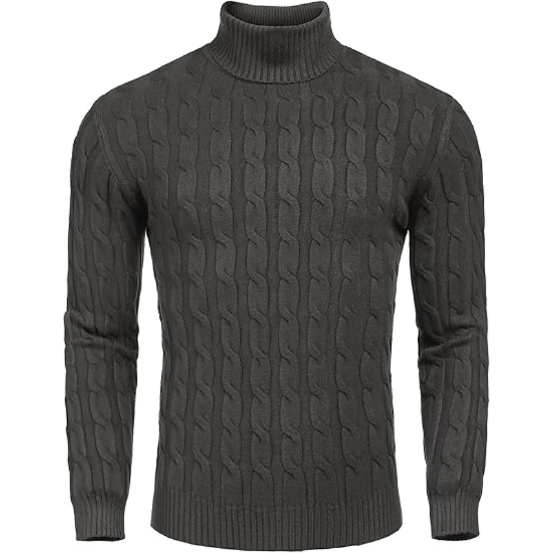 Casual Slim Fit Sweater With Twisted Knitted Design For Men