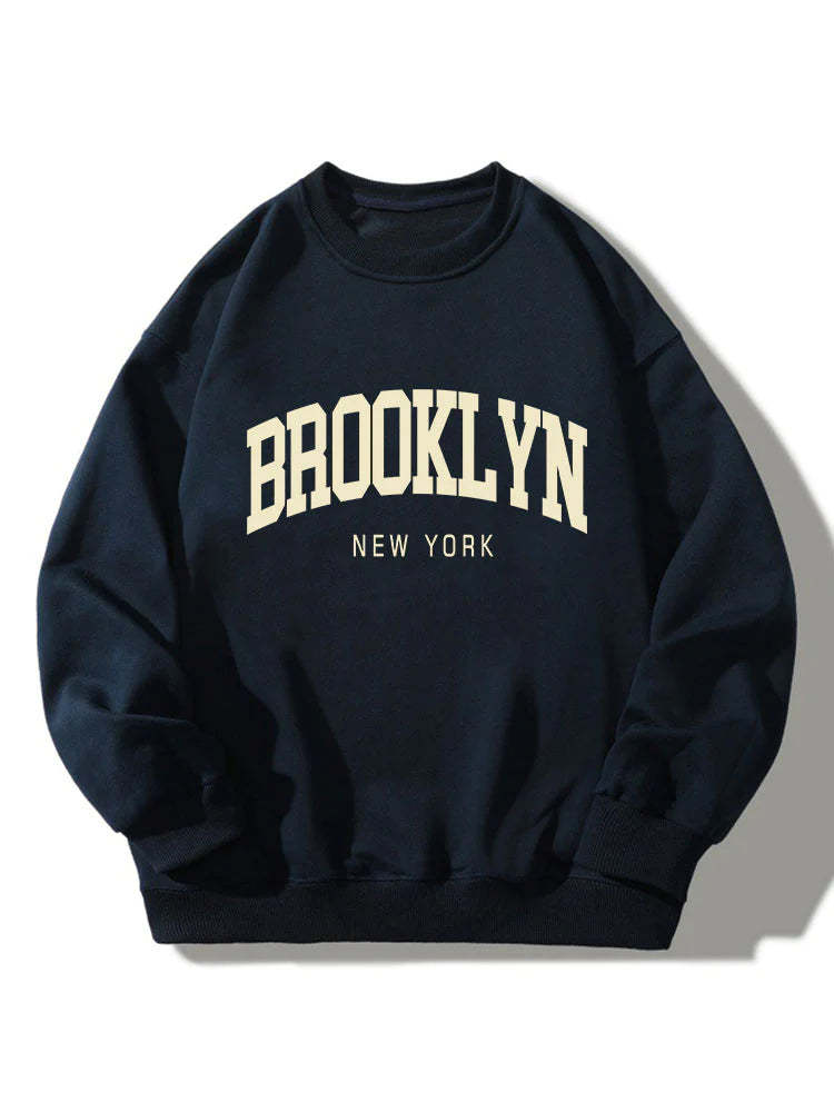 Brooklyn Print Relaxed Sweatshirt-Vacay Outfit