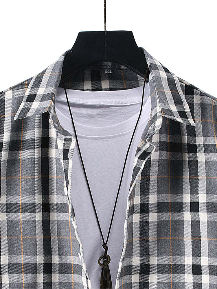 Button Up Plaid Shirt-Vacay Outfit