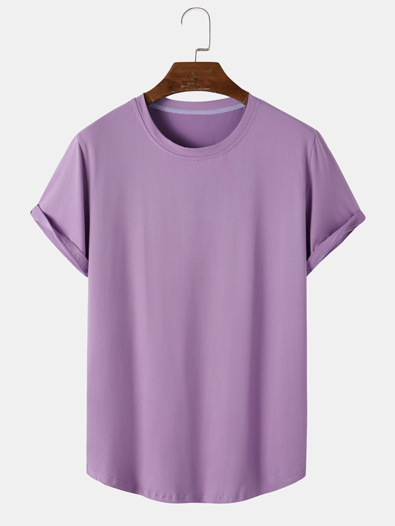 Casual Solid Color Basic T Shirts-Vacay Outfit