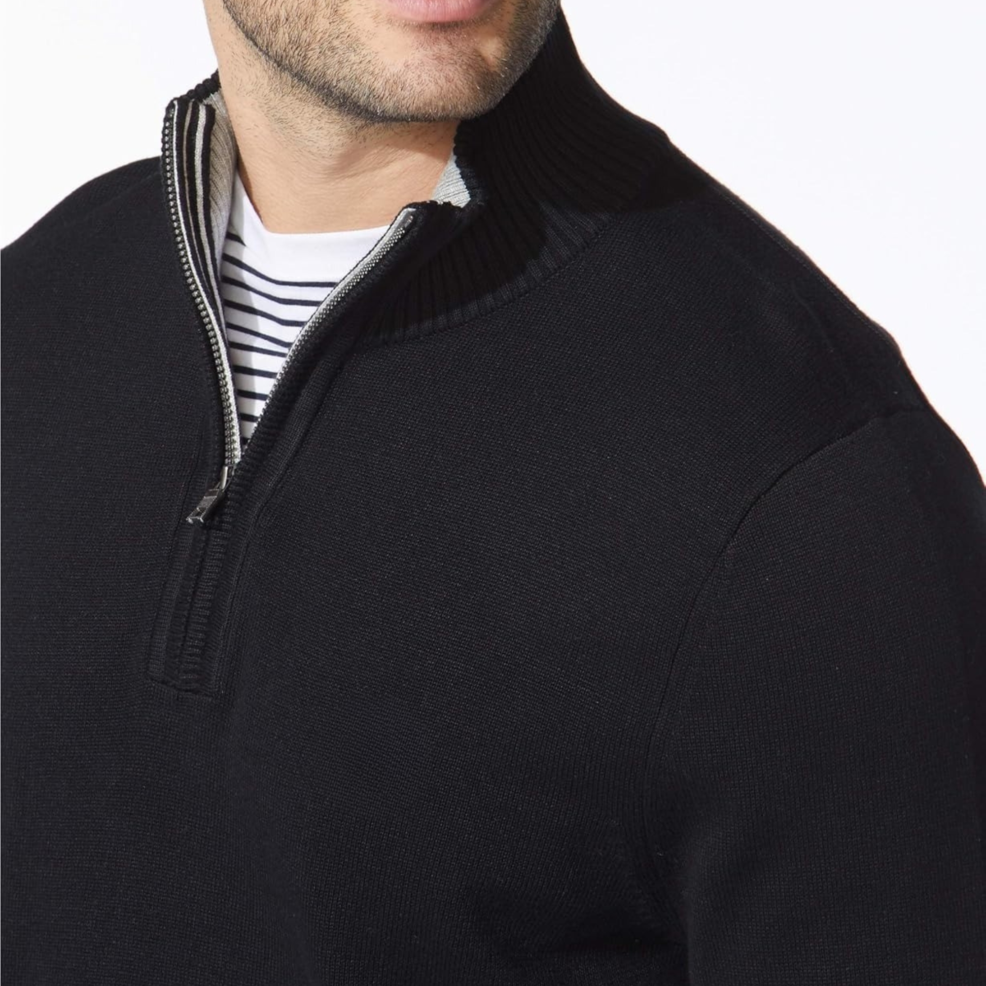 Quarter Zip Comfortable Sweater For Men