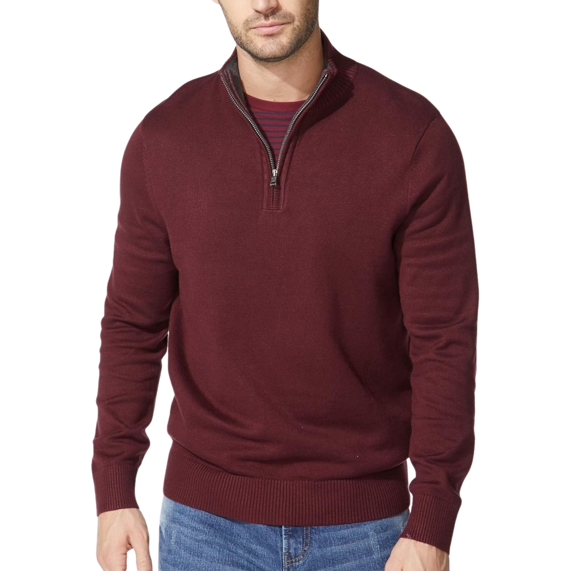 Quarter Zip Comfortable Sweater For Men