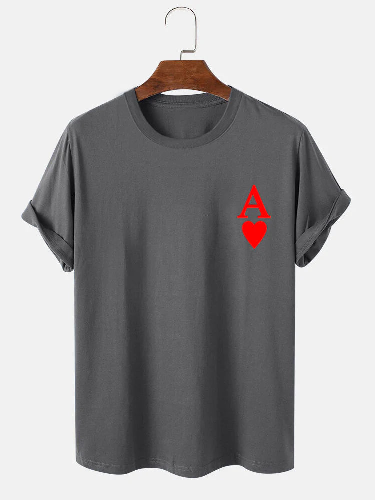 Ace Print T-Shirt-Vacay Outfit