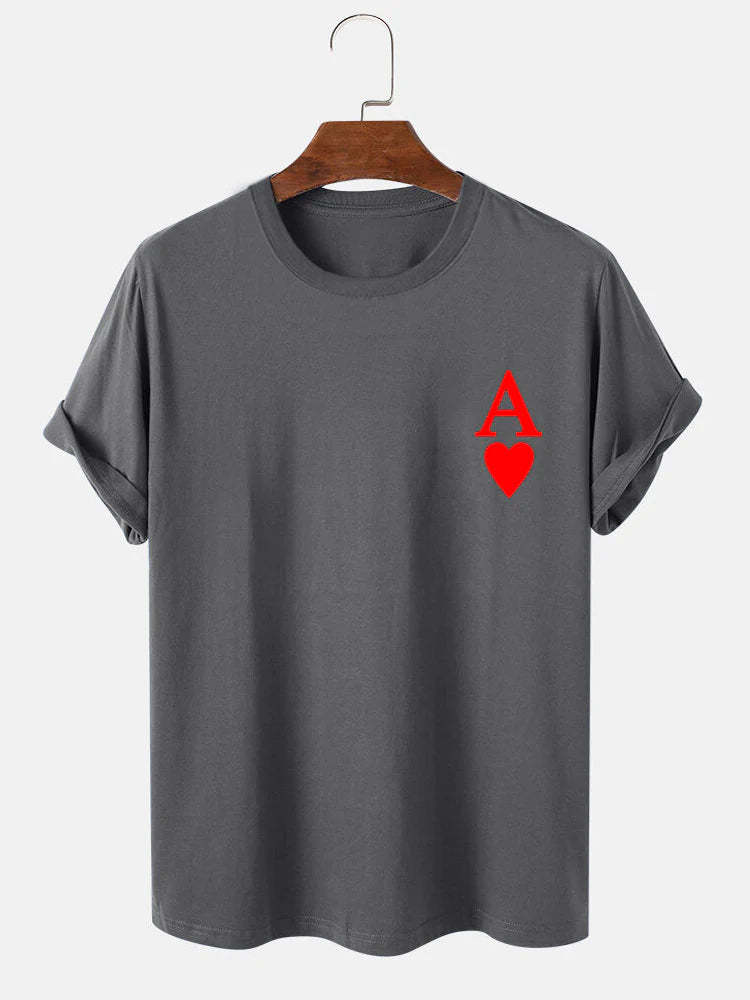 Ace Print T-Shirt-Vacay Outfit