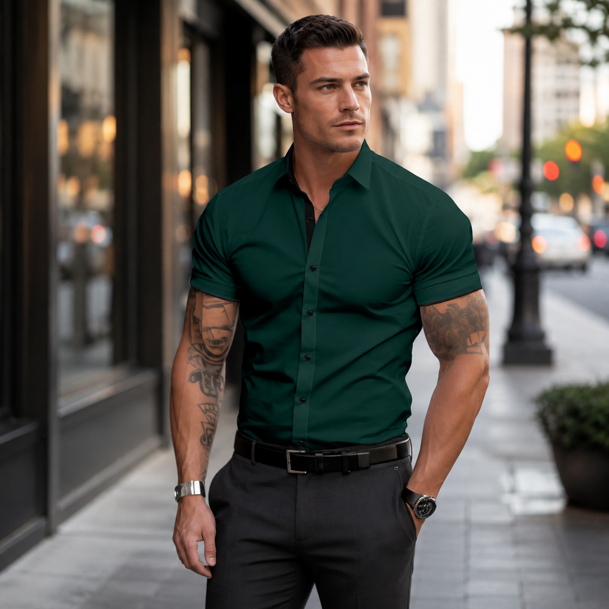 Casual Versatile Fitted Style Summer Shirt For Men