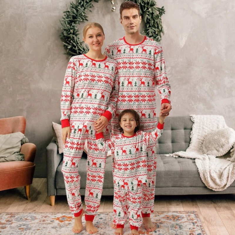 Deer Family Matching Christmas Pajamas-Vacay Outfit