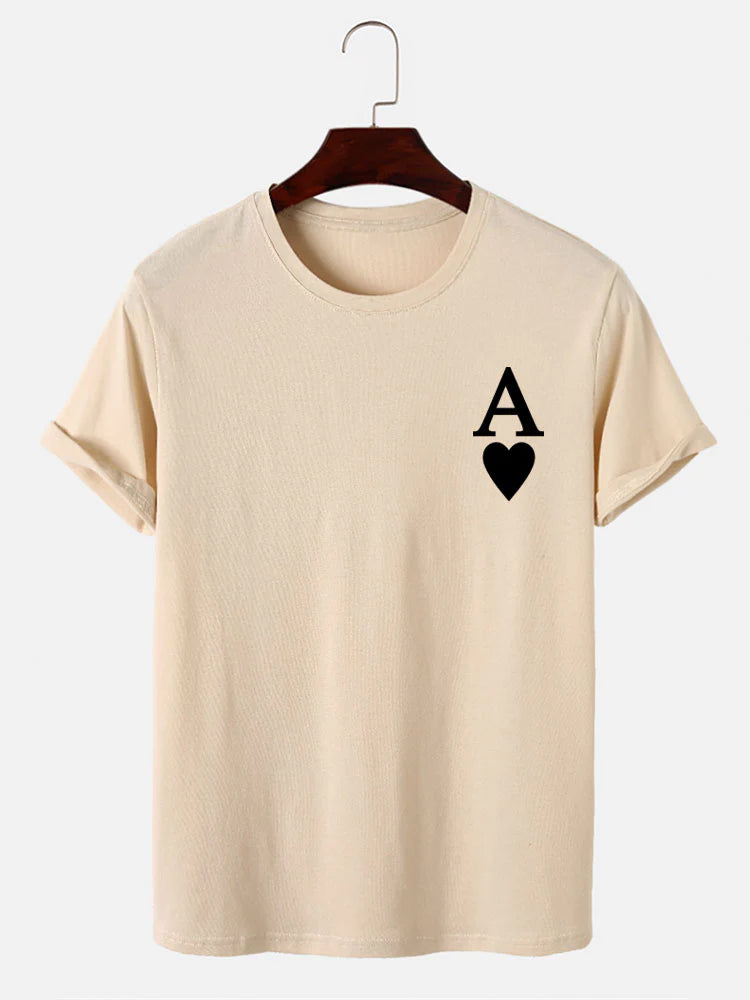 Ace Of Spades Print T-Shirt-Vacay Outfit