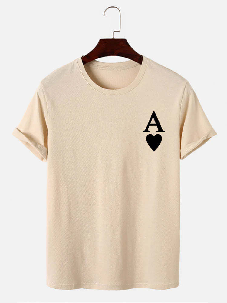 Ace Of Spades Print T-Shirt-Vacay Outfit