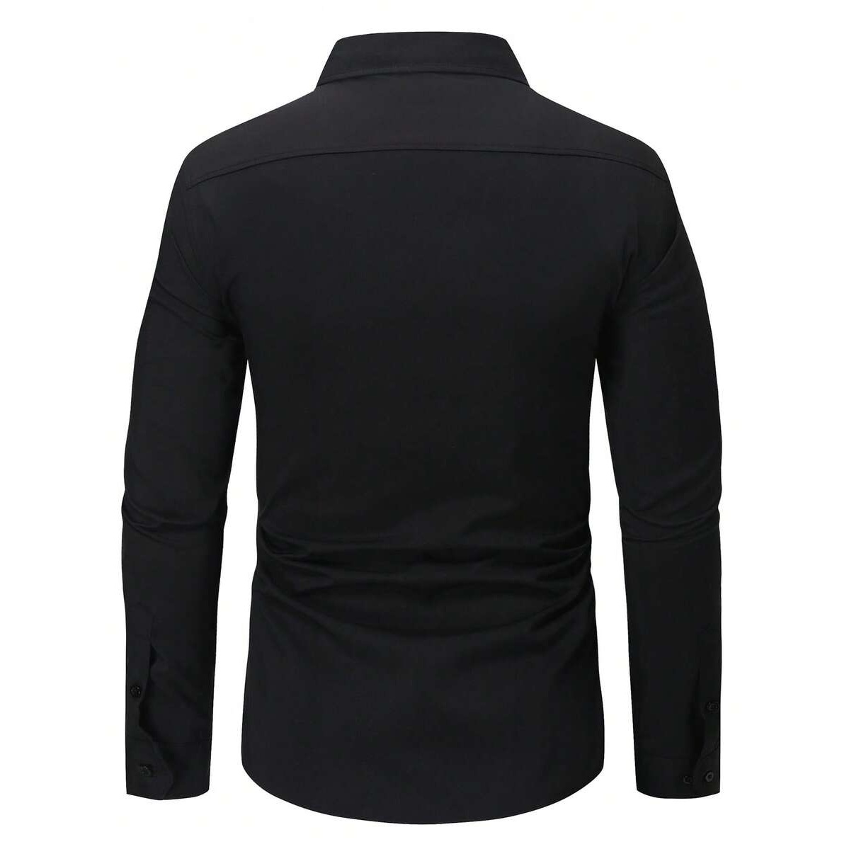 Casual Solid Formal Long Sleeve Dress For Men