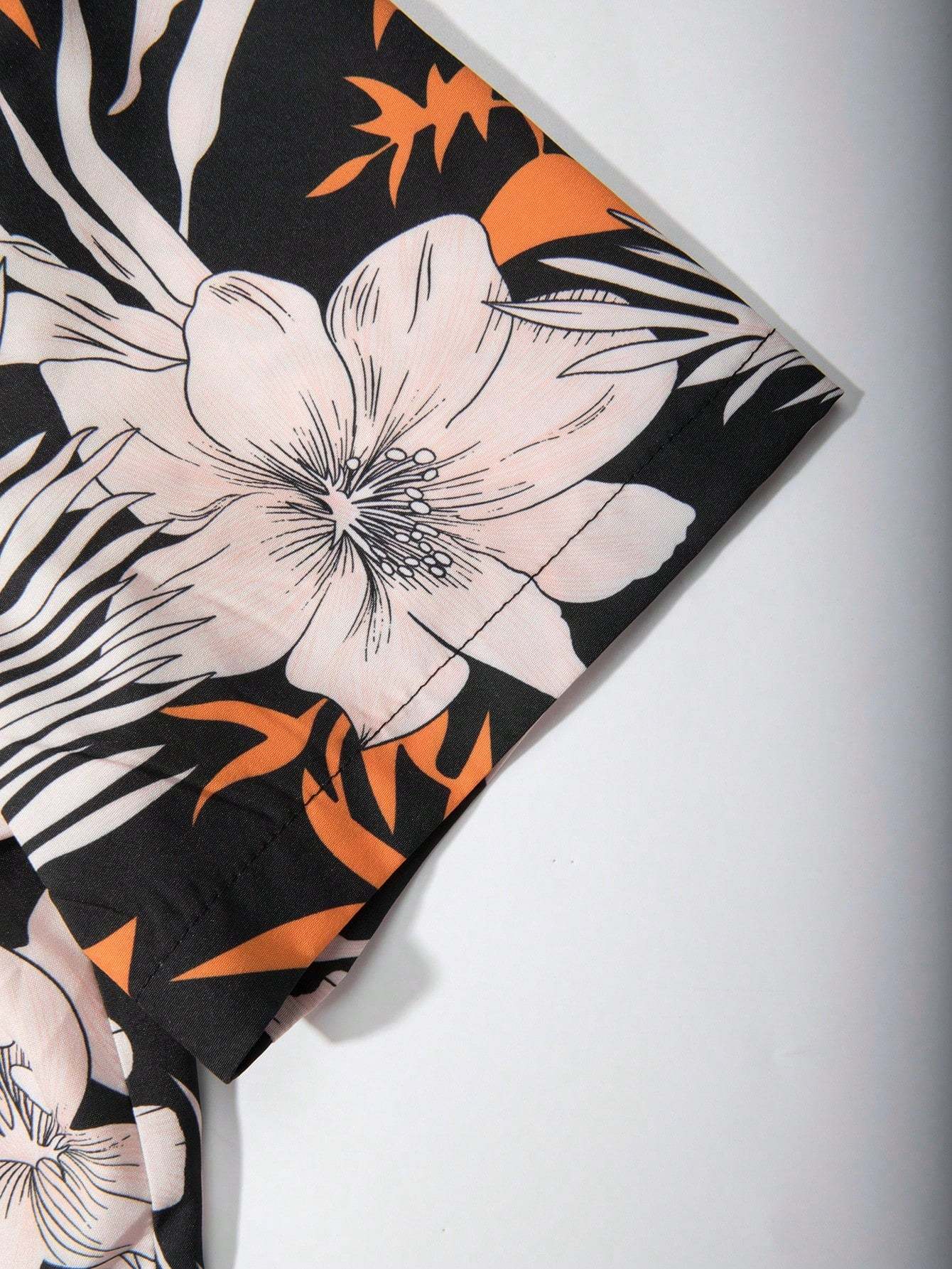 Tropical Harmony Shirt And Shorts Set-Vacay Outfit