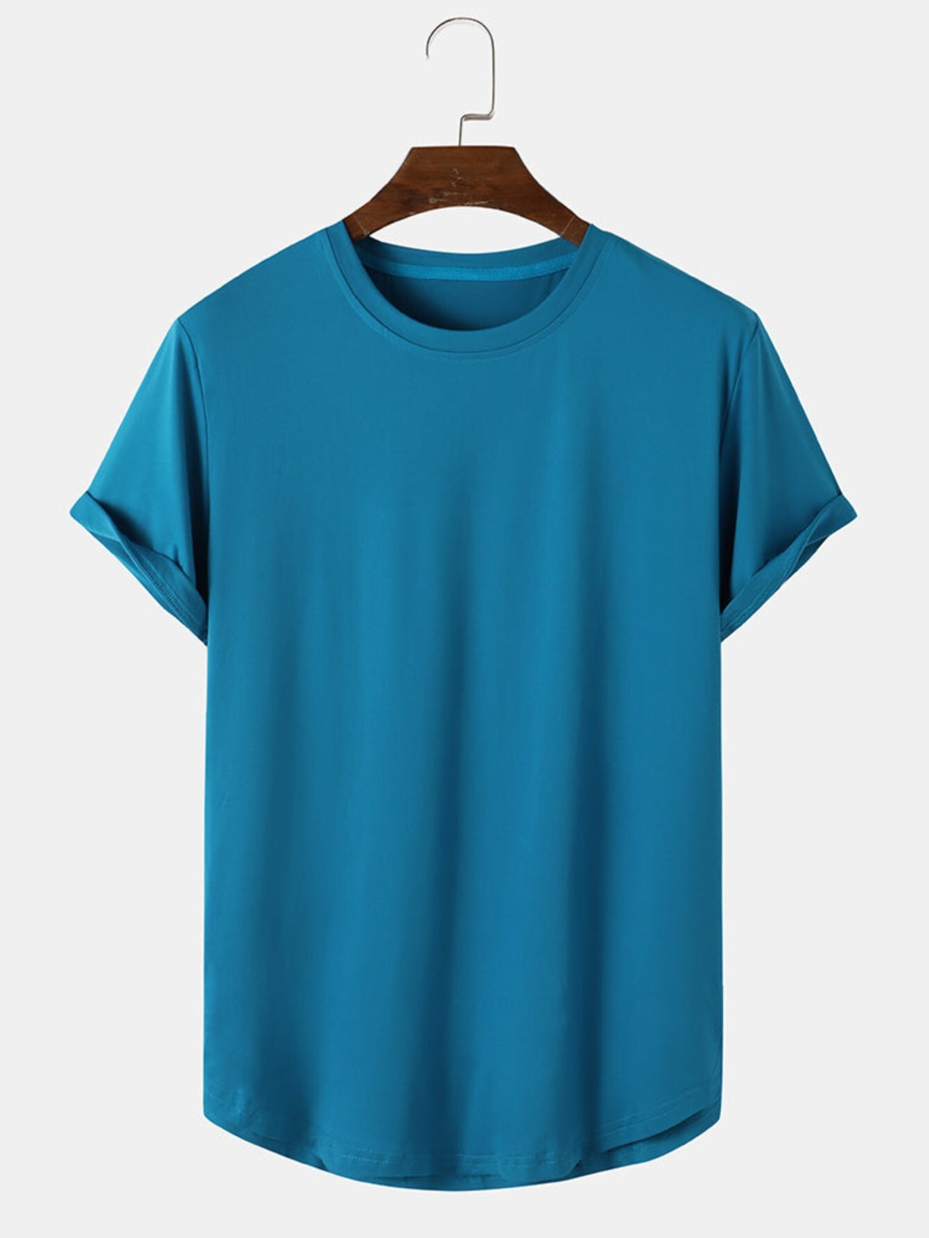 Casual Solid Color Basic T Shirts-Vacay Outfit