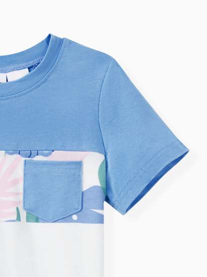 Family Matching Floral Plant Print T Shirt And Dress Set-Vacay Outfit