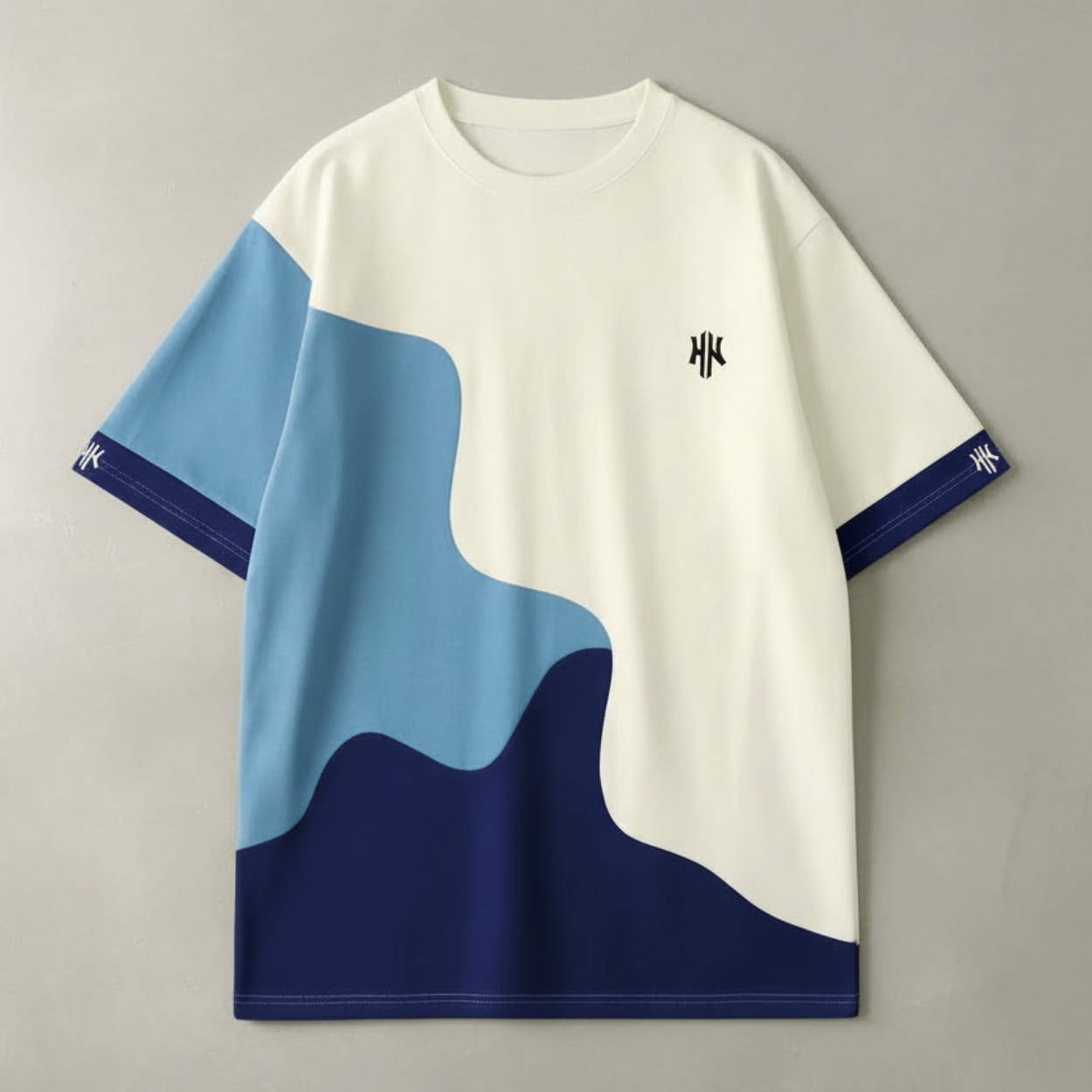 Contrast Short Sleeve Round T Shirt For Men