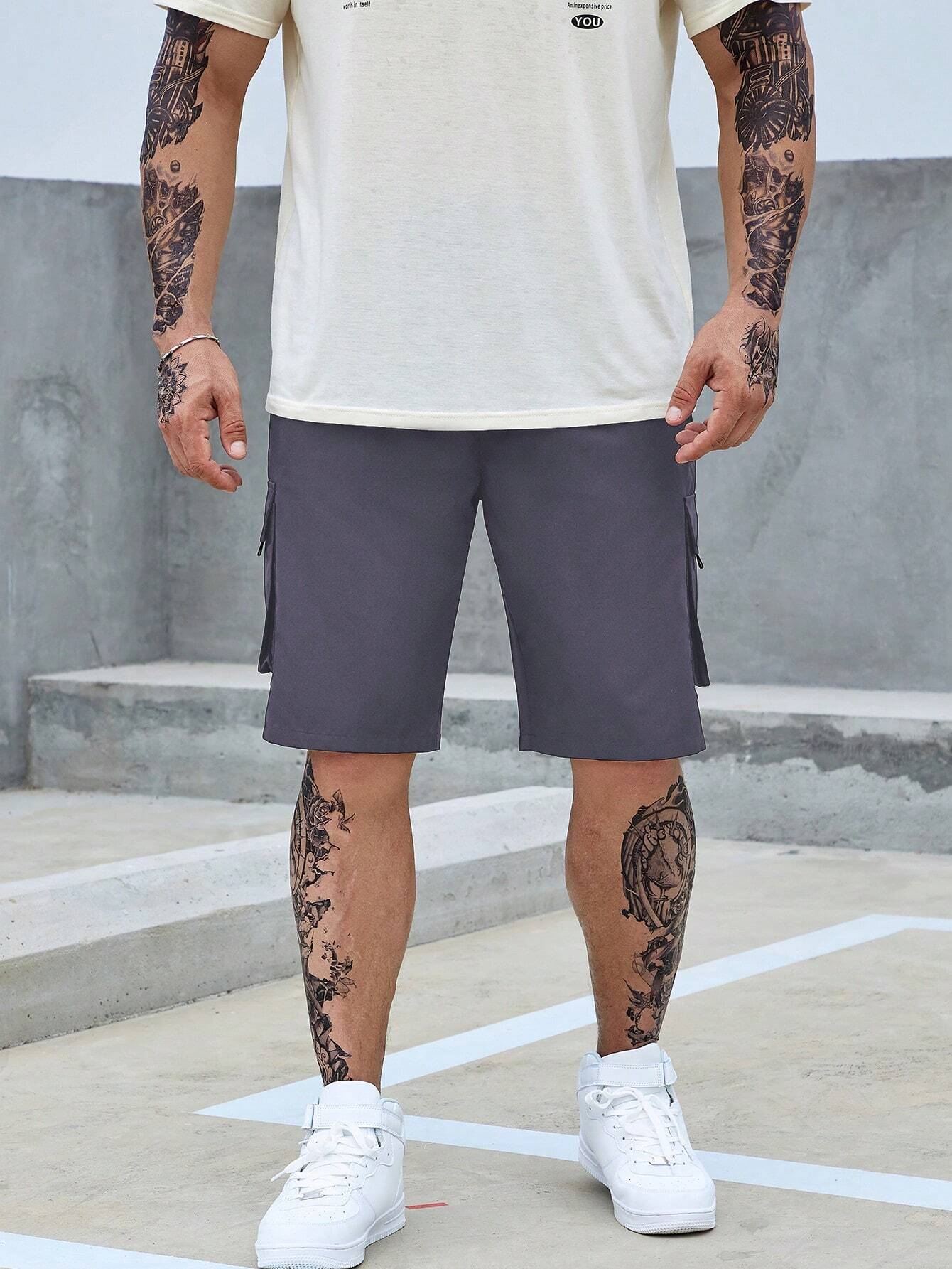 Casual Athletic Cargo Shorts-Vacay Outfit