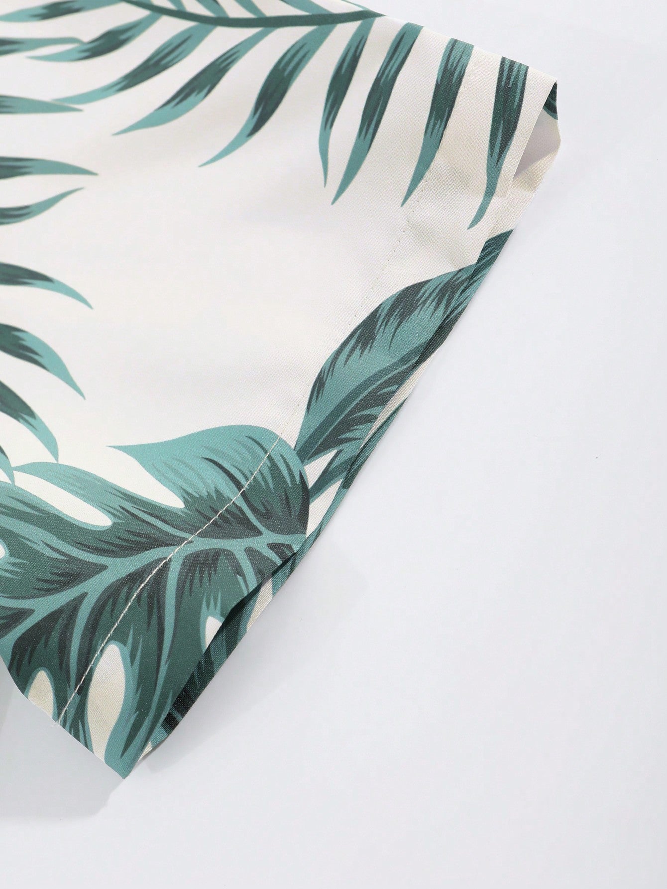 Tropical Print Shirt And Drawstring Shorts-Vacay Outfit