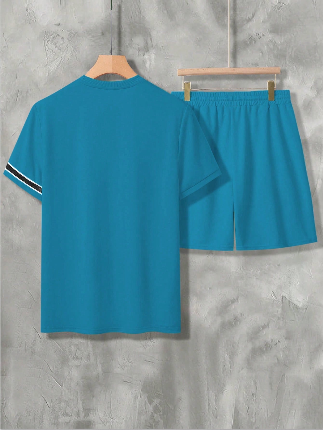 Midnight Athletic T Shirt And Shorts Set-Vacay Outfit