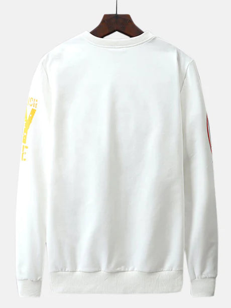 Slogan Graffiti Print Sweatshirt-Vacay Outfit