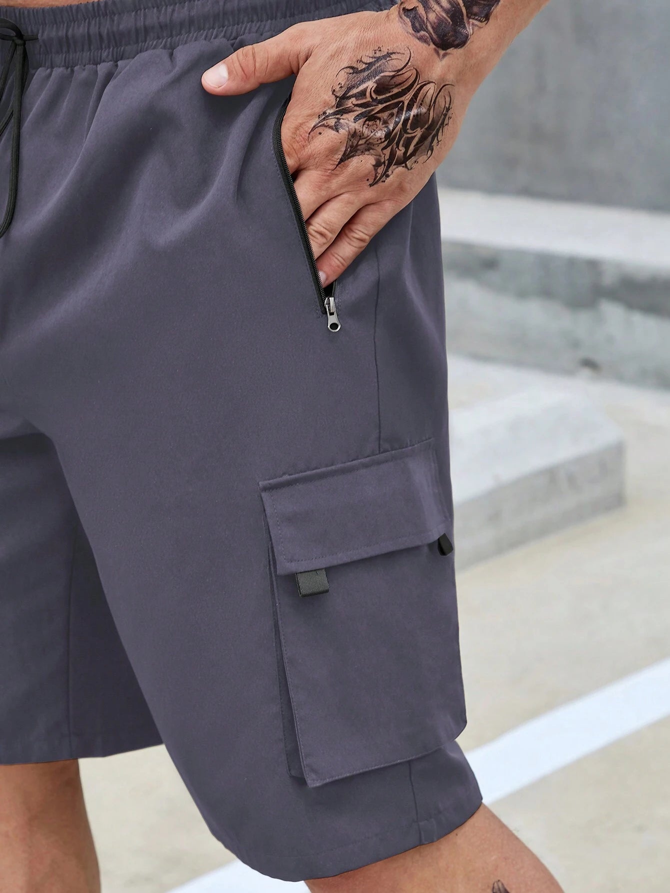 Casual Athletic Cargo Shorts-Vacay Outfit