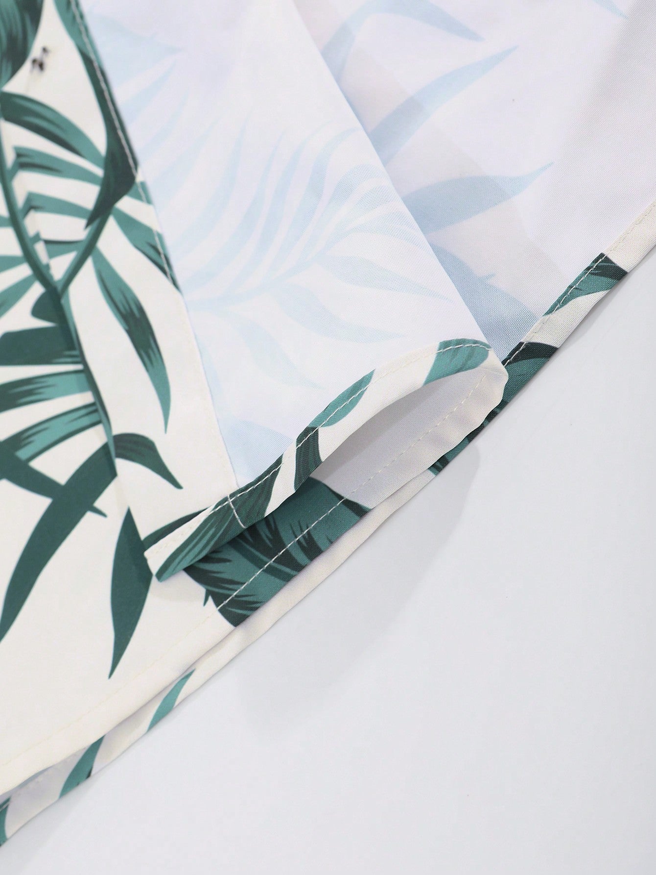 Tropical Print Shirt And Drawstring Shorts-Vacay Outfit