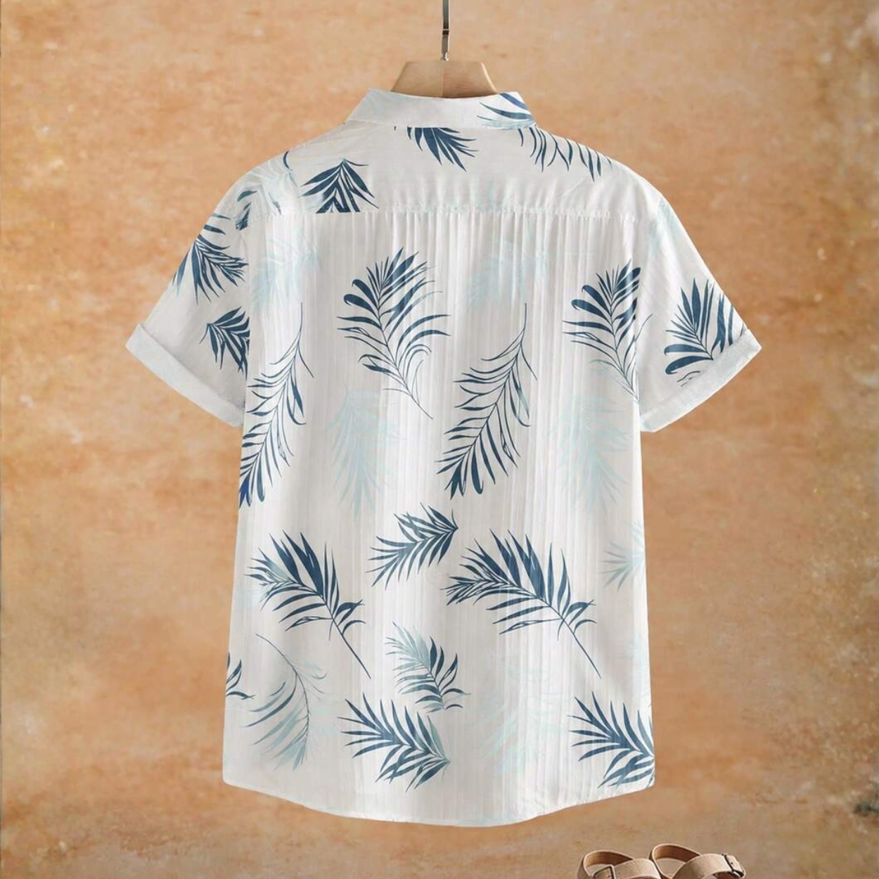Casual Floral Printed Button Up Vacation Shirt For Men