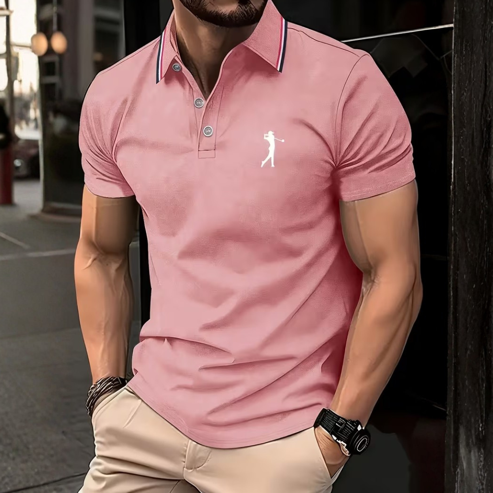 Summer Printed Golf Spring And Short Sleeve Shirt For Men