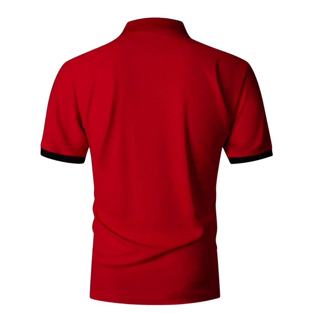 Casual Striped Printed Short Sleeve Polo T shirt For Men