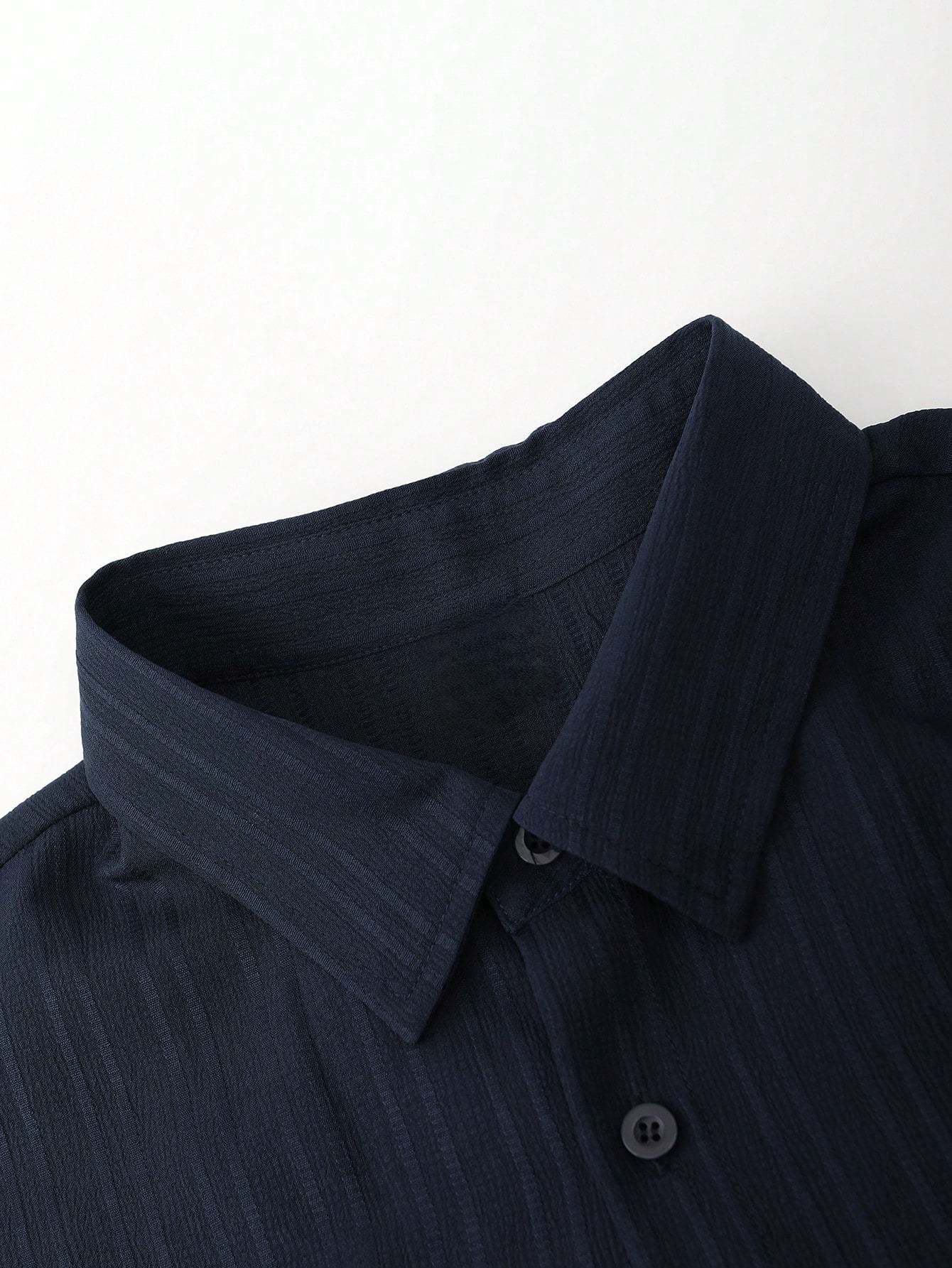 Solid Colored Button Up Shirt And Pants Without Tee-Vacay Outfit