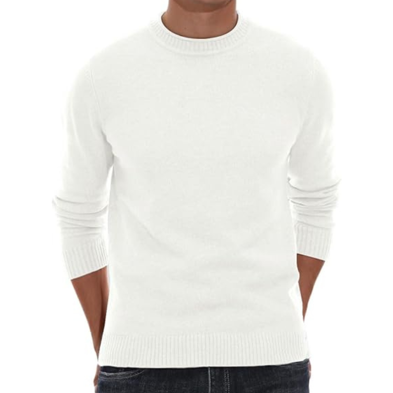 Casual Soft Sweater With Ribbing Edge For Men