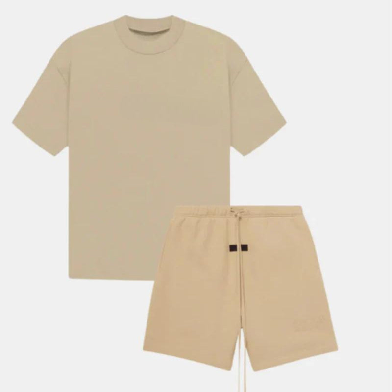 Solid Tracksuit Set With Drawstrings-Vacay Outfit