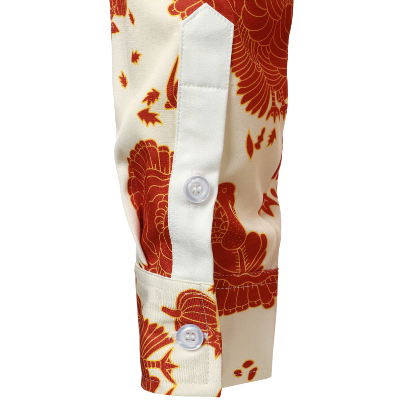 Thanksgiving Holiday Button Long Sleeve Shirt-Vacay Outfit