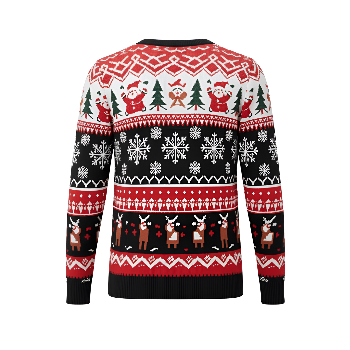 Ugly Christmas Sweater Santa Clause Reindeer Knitted Long Sleeve Sweaters