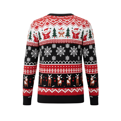 Ugly Christmas Sweater Santa Clause Reindeer Knitted Long Sleeve Sweaters