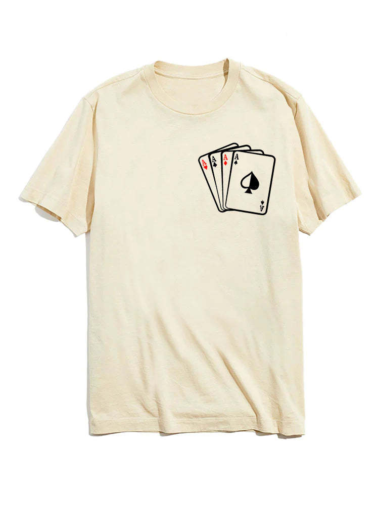 4 Aces of Pokers Graphic T-Shirt-Vacay Outfit