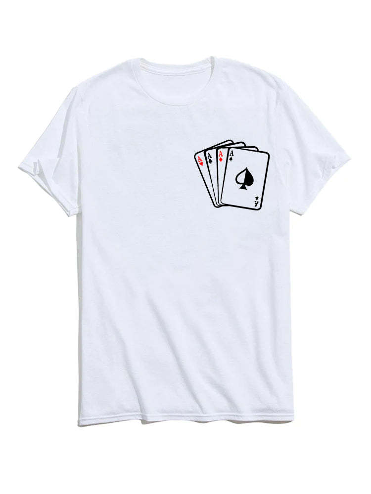 4 Aces of Pokers Graphic T-Shirt-Vacay Outfit