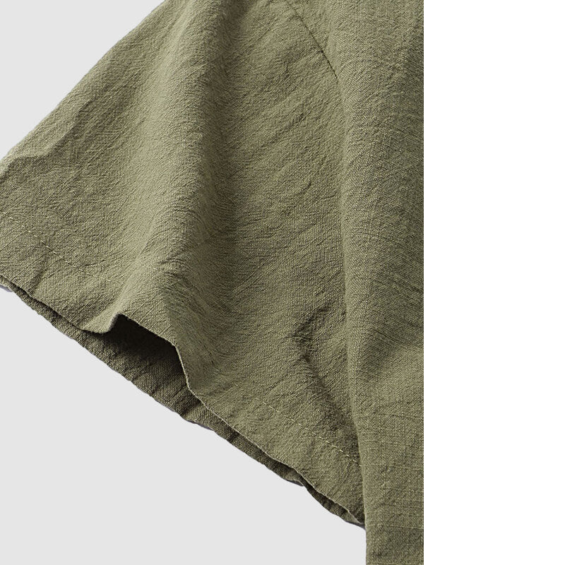 Solid Color Casual Short Sleeved Shirt And Shorts Set-Vacay Outfit