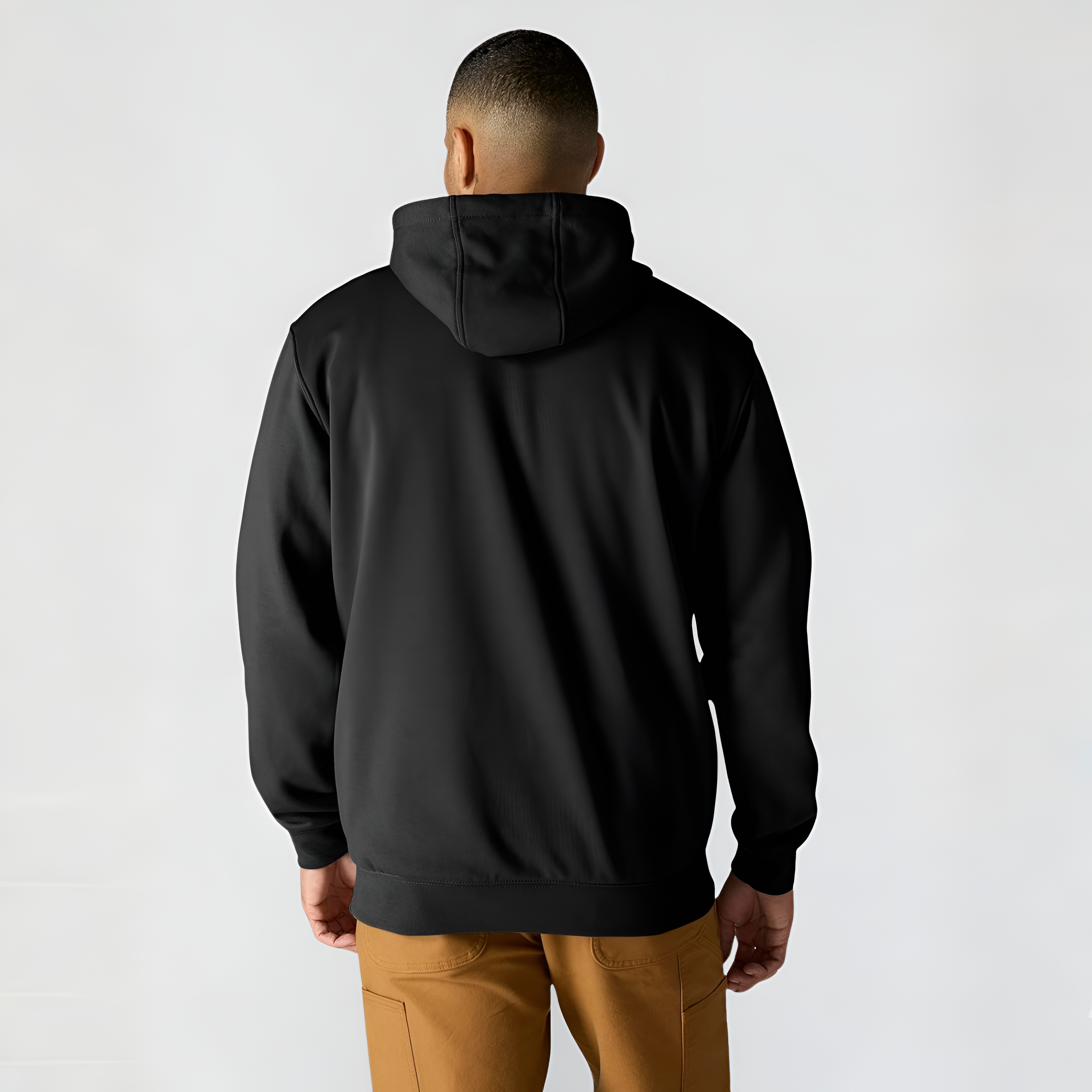 Midweight Pullover Hoodie with Graphic Logo Sleeve